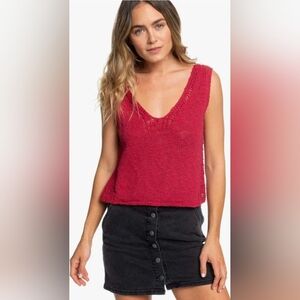 NWT Roxy Blooming Season Crew Neck Sweater Tank